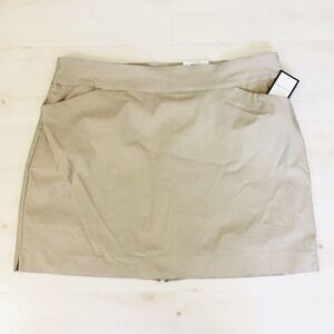NWT Charter Club Khaki Tan Golf Skort Size 3X With Pockets And Modesty Shorts